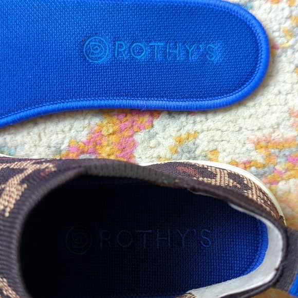 Rothy's The Chelsea‎ Wildcat Jacquard Knit Slip On Ankle Bootie Sneakers Brown 9 - Picture 12 of 16